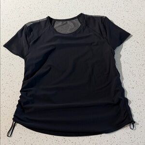 Lululemon Navy Cinched Short Sleeve Sculpt Top